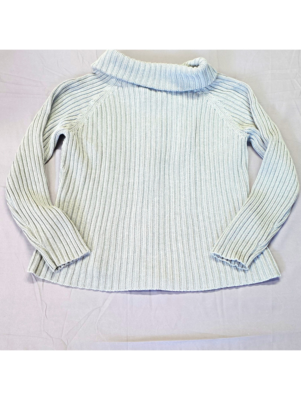 Coldwater Creek Chunky Cable Knit ZipUp Cardigan Sweater Gray P L - Picture 8 of 9